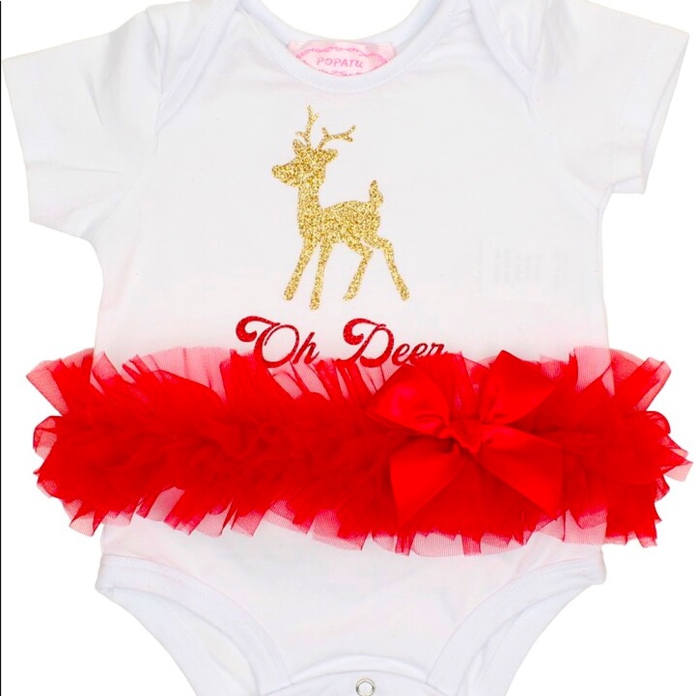 Papatu Christmas Baby Girl Onesie Tutu Size 0-3 months New